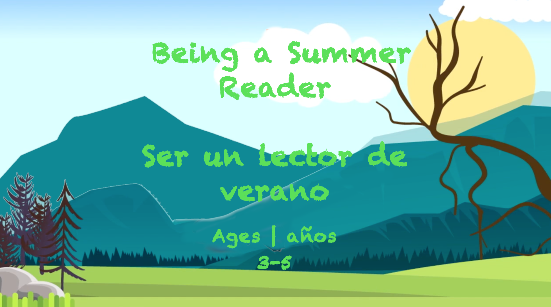 Being a Summer Reader for 3-5 year olds